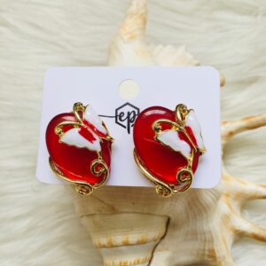 Red Crystal Butterfly Earrings