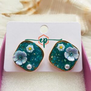 Square Shape Crystal Earrings